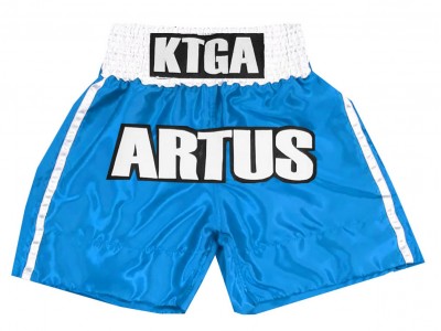 Pantaloncini boxe personalizzati : KNBXCUST-2042-Azzurro